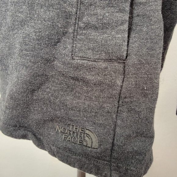 The North Face Fleece Jacket XS Hooded Longline Thumbholes Gray Hoodie - Picture 6 of 11